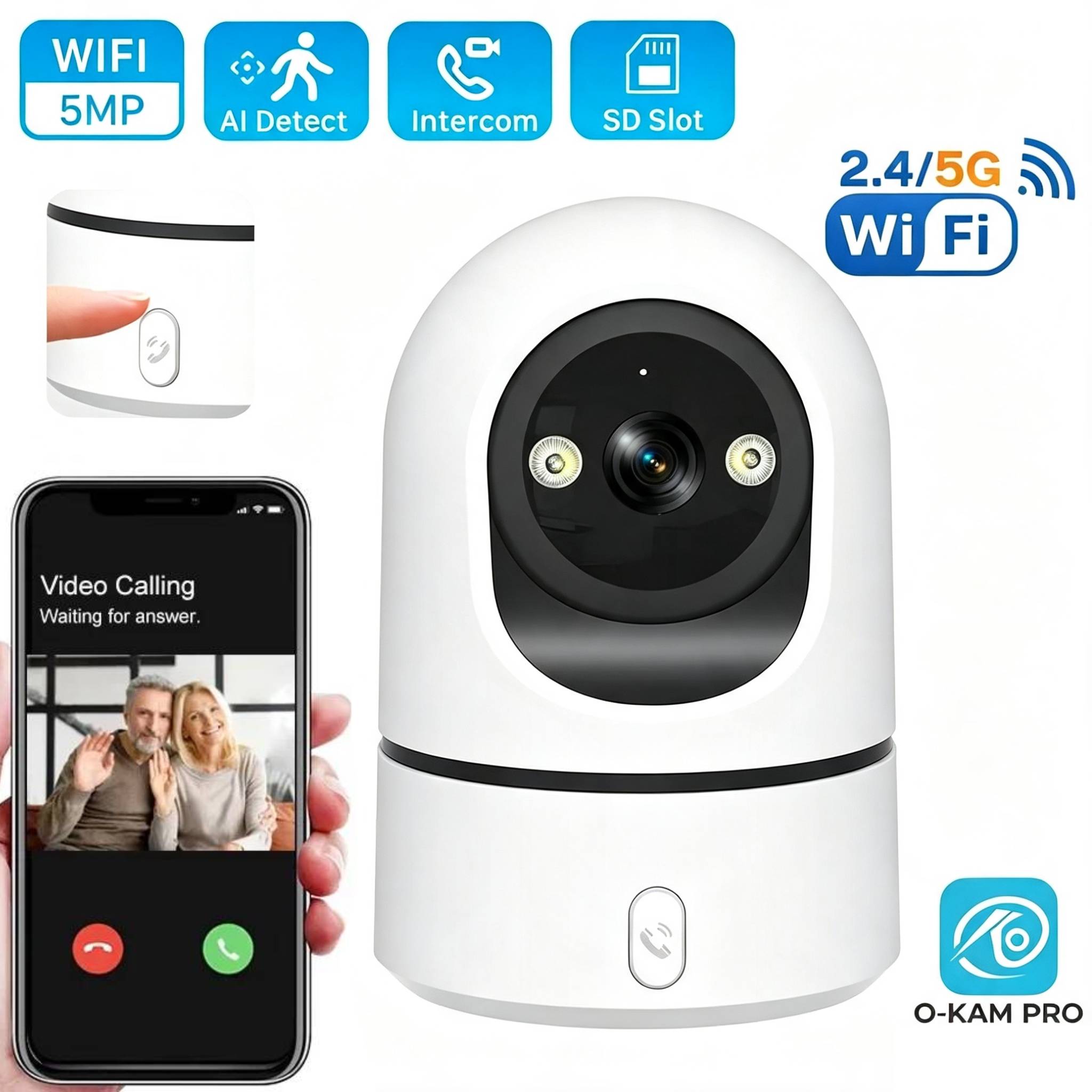 Eufy Camera E220 - 2,4G/5G WLAN Innen-Babymonitor Sicherheitskamera | Ein-Tasten-Anruf
